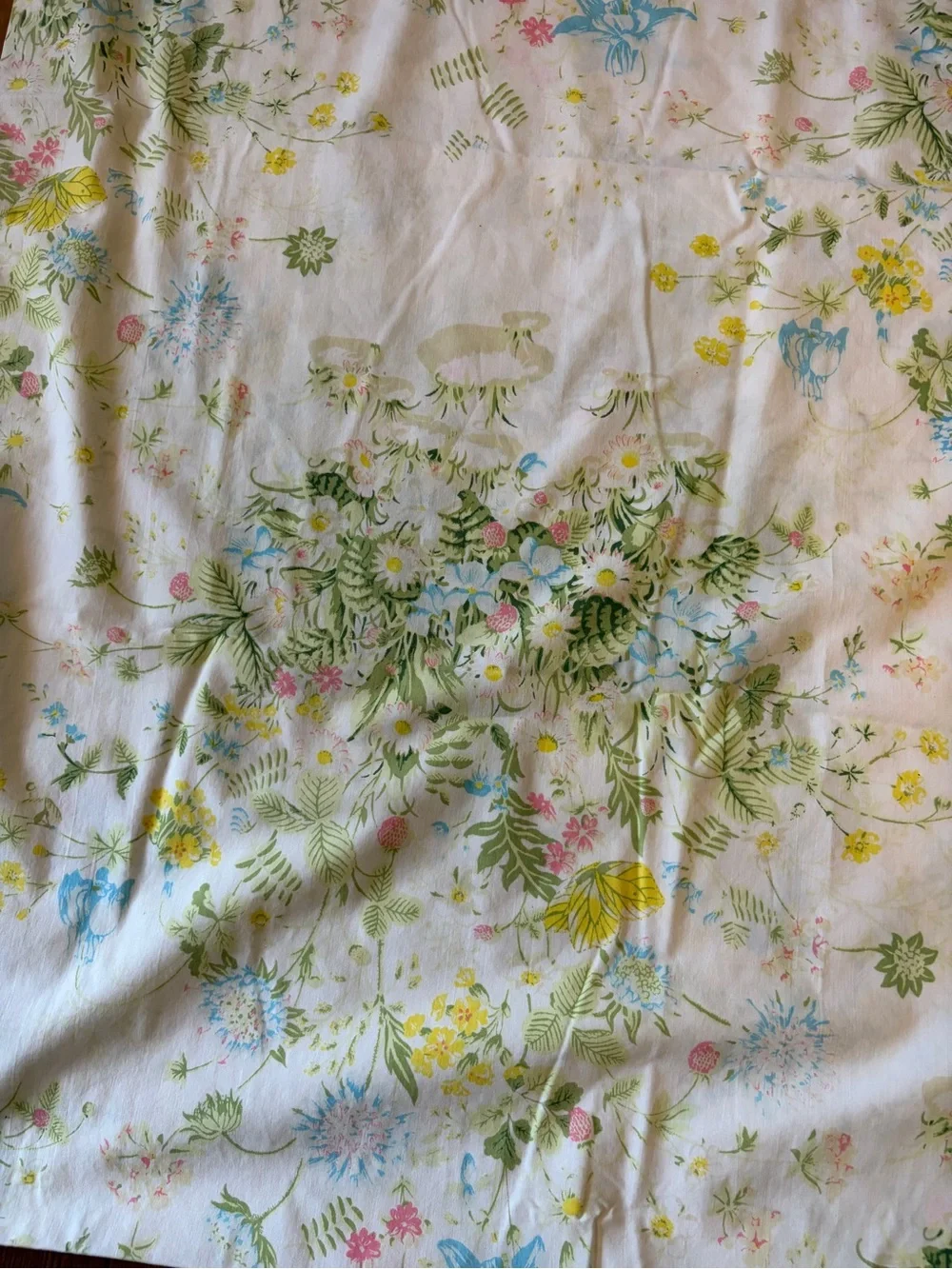 Vintage Bed Sheets Pequot Spring Bouquet Floral Fitted & Flat Full Size EUC